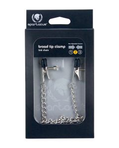 Spartacus Adjustable Broad Tip Nipple Clamps w/Link Chain