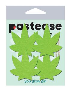 Pastease Premium Petites Leaf - Glow in the Dark Green O/S Pack of 2 Pair