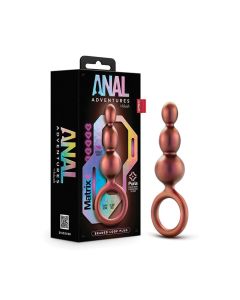 Blush Anal Adventures Matrix Beaded Loop Plug - Copper