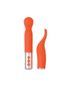 The Naughty Collection Interchangeable Heads Vibrator - Coral Bundle