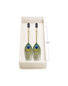 Couture Clips Luxury Nipple Clamps - Peacock Plume