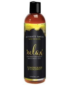 Intimate Earth Relaxing Massage Oil - 120 ml Coconut & Lemongrass