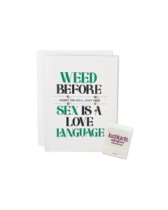 Weed Sex Lang Greeting Card w/Matchbook