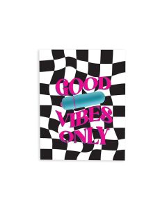 Good Vibes Only Naughty Greeting Card w/Rock Candy Vibrator & Fresh Vibes Towelettes