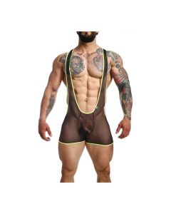 Male Basics MOB Singlet Black/Lime