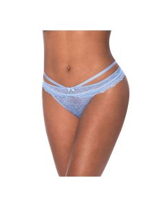 Ooh La Lace Peek-A-Boo Cheeky Panty Periwinkle L/XL