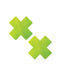 Neva Nude Chameleon Color Changing X Factor Pasties - Green/Yellow