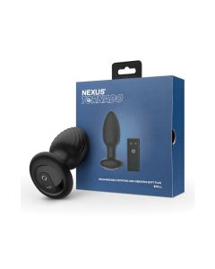 Nexus Tornado Rotating & Vibrating Butt Plug - Black