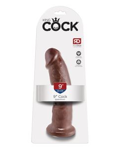 King Cock 9" Cock - Brown