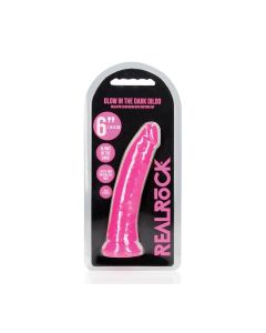 Shots RealRock Slim Dildo - Neon Pink