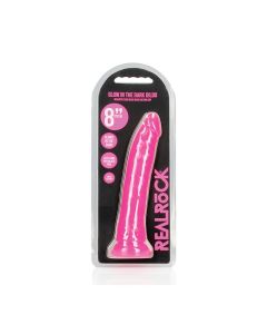 Shots RealRock Slim Dildo - Neon Pink