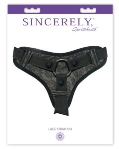 Sincerely Lace Strap-On - Black