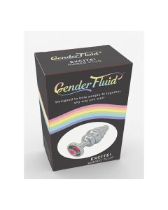 Gender Fluid Excite! Ribbed Plug - Silver